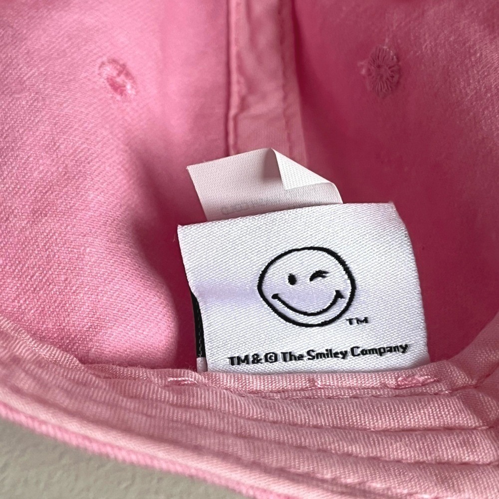 Smiley World Cherry Smile Baseball Cap Hat Kids One Size Pink Embroidered NWT - Picture 11 of 13